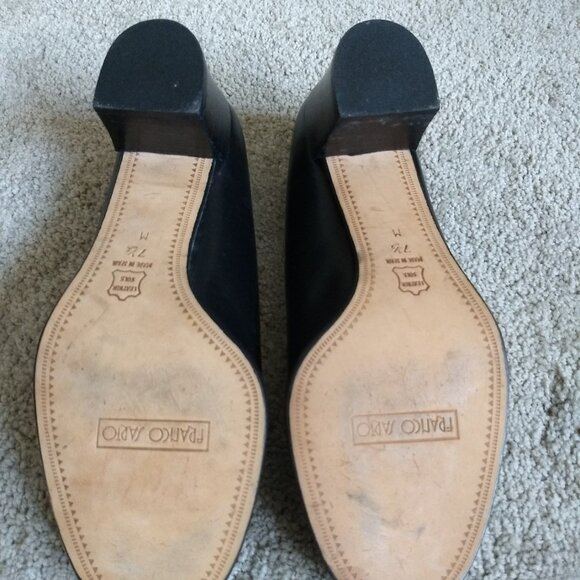 Pranco Sarto - Size 7.5 M Black Genuine Leather Timeless Elegant Classic Pump - Picture 5 of 5